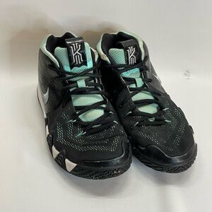 Nike Kids Kyrie 4 GS Tiffany Shoes Youth Size 6.5 Black Teal Silver AA2897-390